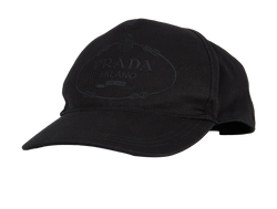 Prada Logo Baseball Cap, Cotton Black, Sz S, 2*